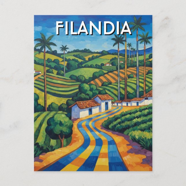 Filandia Colombia Travel Postkarte (Vorderseite)