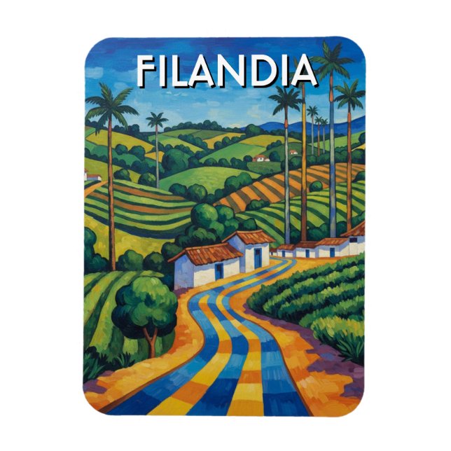 Filandia Kolumbien Reise Magnet (Vertikal)