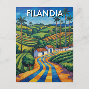 Filandia Kolumbien Reise Postkarte