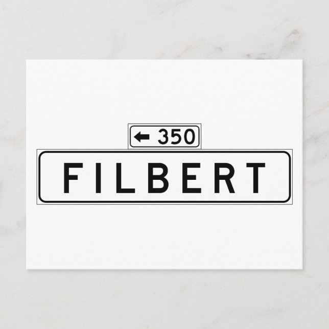 Filbert St., San Francisco Street Sign Postkarte (Vorderseite)