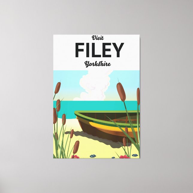 Filey, Yorkshire Seaside Poster Leinwanddruck (Vorderseite)