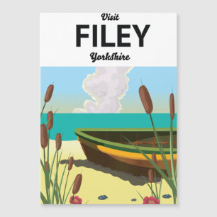 Filey, Yorkshire Seaside Poster Magnetkarte