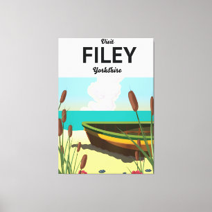 Filey, Yorkshire-Seebad-Reiseplakat Leinwanddruck