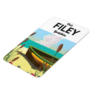 Filey, Yorkshire-Seebad-Reiseplakat Magnet