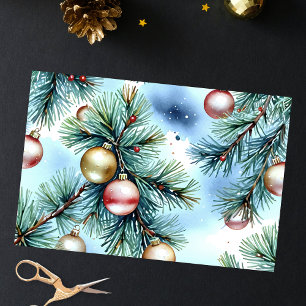Filialen und Ornamente von Weihnachtswasserkiefern Seidenpapier