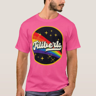 Filiberto Regenbogen im Weltraum Vintager Stil T-Shirt