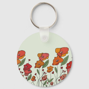 filigranes Mohnfeld  Schlüsselanhänger