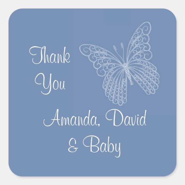 Filigree Butterfly Danke, dass du Sticker hast (Vorderseite)