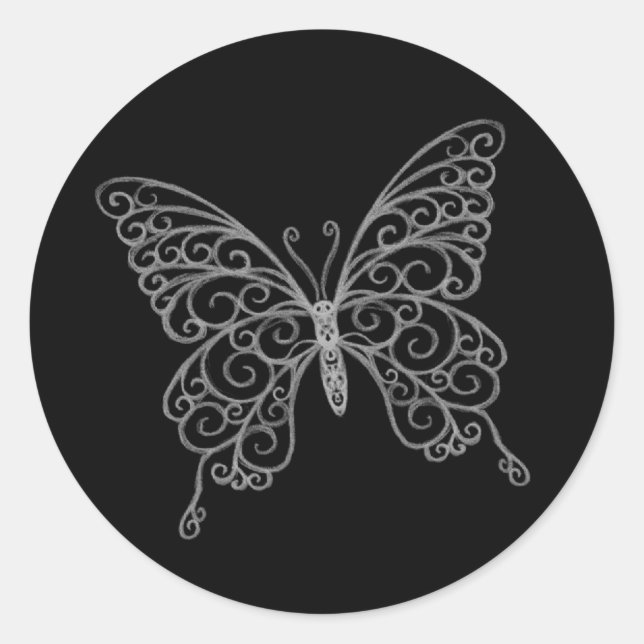 Filigree Butterfly Sticker (Vorderseite)