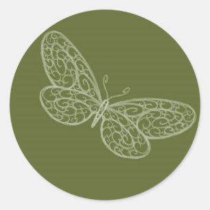 Filigree Butterfly Sticker