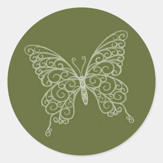 Filigree Butterfly Sticker (Vorderseite)