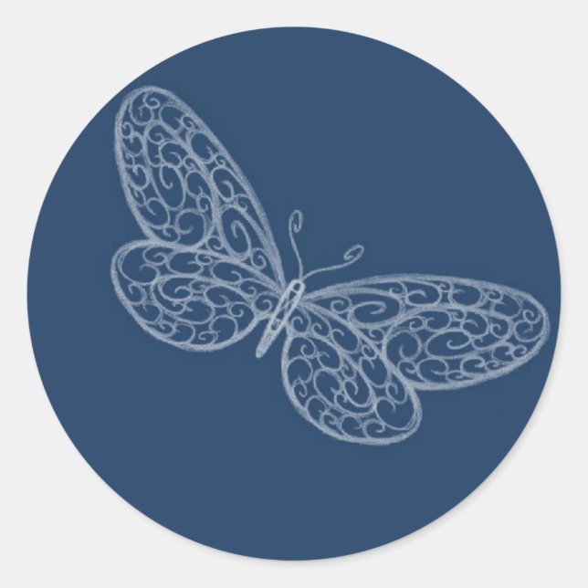 Filigree Butterfly Sticker (Vorderseite)