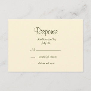 Filigree Butterfly UAWG Olive Green RSVP Karte
