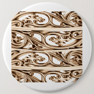 Filigree Cross Design Pattern Button