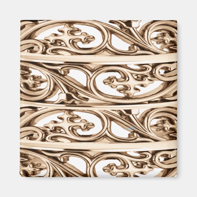 Filigree Cross Design Pattern Magnet (Vorne)