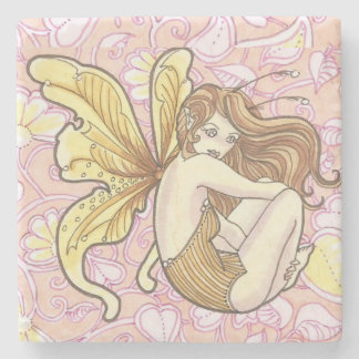 Filigree Fairy Cartoon Fantasy Kunst, Dichtung und Steinuntersetzer