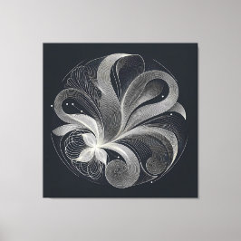 Filigree Flow Circle Leinwanddruck
