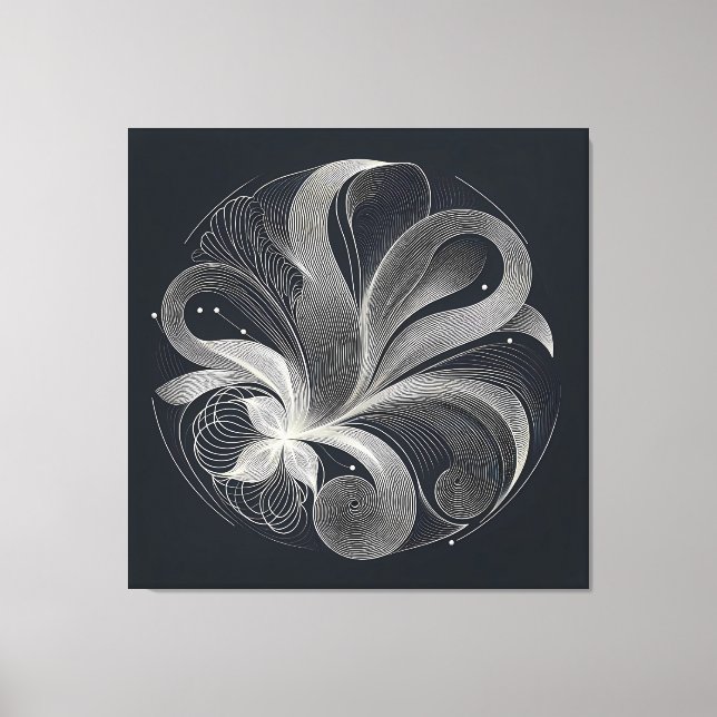 Filigree Flow Circle Leinwanddruck (Vorderseite)