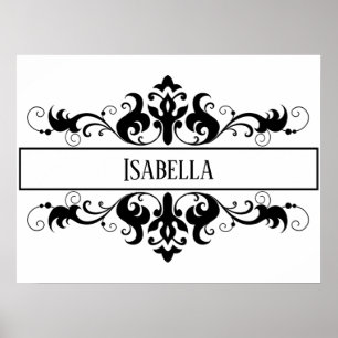 Filigree Frame personalisierter Name Poster