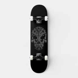 Filigree Goth Day of the Dead Skull Skateboard