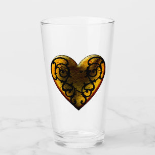 Filigree Goth Gold Herzstück Glas