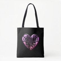Filigree Goth Pink Heart