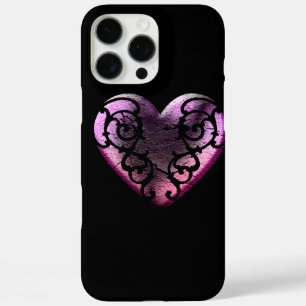 Filigree Goth Pink Heart iPhone 16 Pro Max Hülle