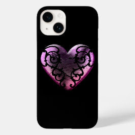 Filigree Goth Pink Heart Case-Mate iPhone 14 Hülle