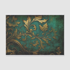 Filigree - Grün und Gold Seidenpapier