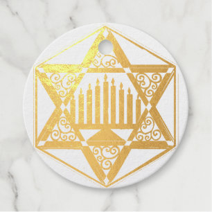 Filigree Menorah Hannukah Geschenkanhänger