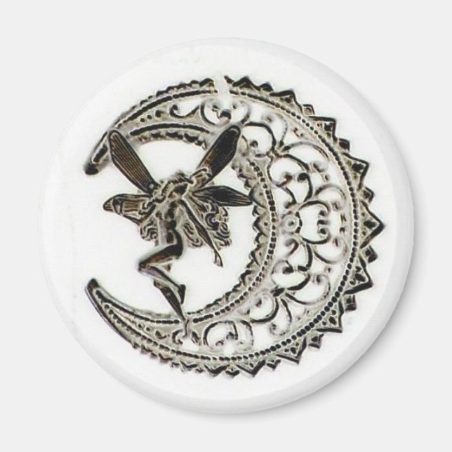 Filigree Moon Fairy Magnet (Vorne)