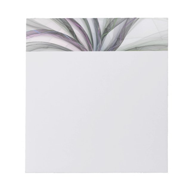 Filigree Motions Modern Abstract Swinging Fractal Notizblock (Vorderseite)