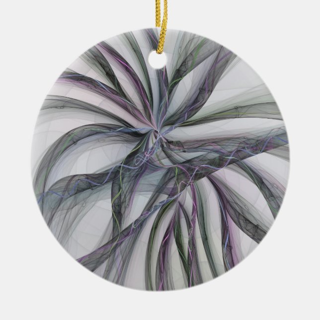 Filigree Motions Modernes Abstraktes Schwingen des Keramik Ornament (Vorne)