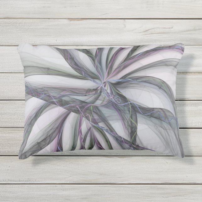 Filigree Motions Modernes Abstraktes Schwingen des Kissen Für Draußen (Vorderseite)