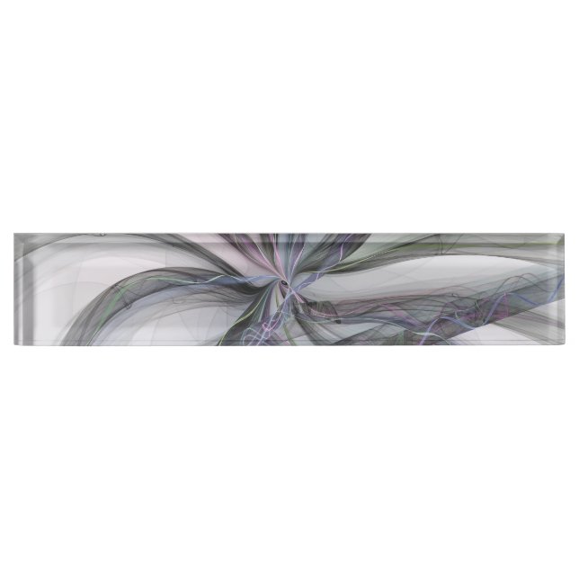 Filigree Motions Modernes Abstraktes Schwingen des Namensplakette (Vorderseite)