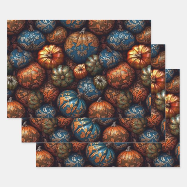Filigree Pumpkin Geschenkpapier Set (Set)