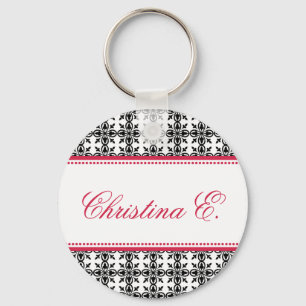 Filigree roter individuelle Name Bridesmaid-Schlüs Schlüsselanhänger