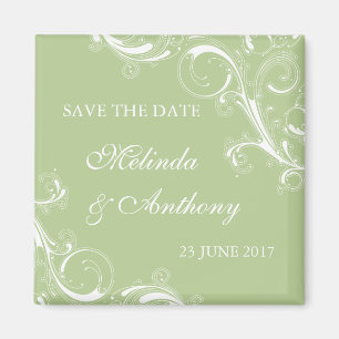 Filigree Swirl Green Magnet