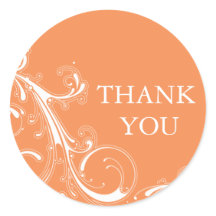 Filigree Swirl Orange Vielen Dank