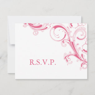 Filigree Swirl Pink UAWG RSVP Karte