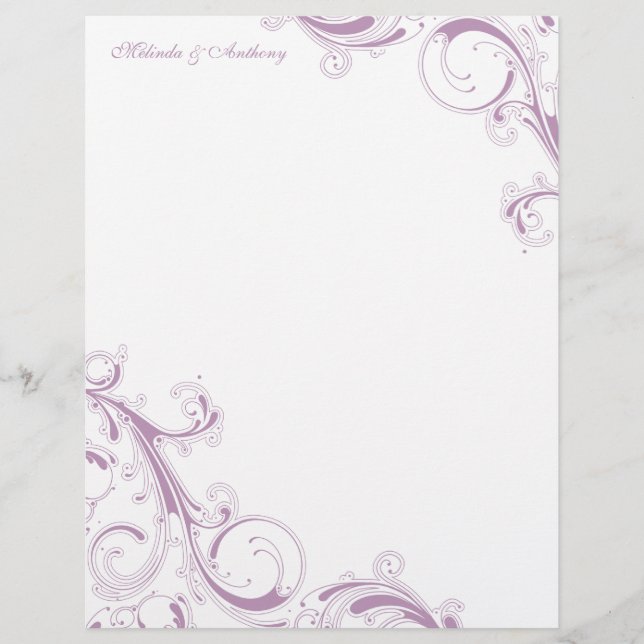 Filigree Swirl Violet (Vorderseite)