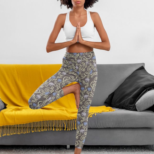 Filigree und Elephants Capri Leggings (Von Creator hochgeladen)