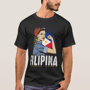 Filipina Foman Girl Philippines Flag T-Shirt