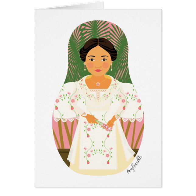 Filipina Matryoshka Card (Vorne)