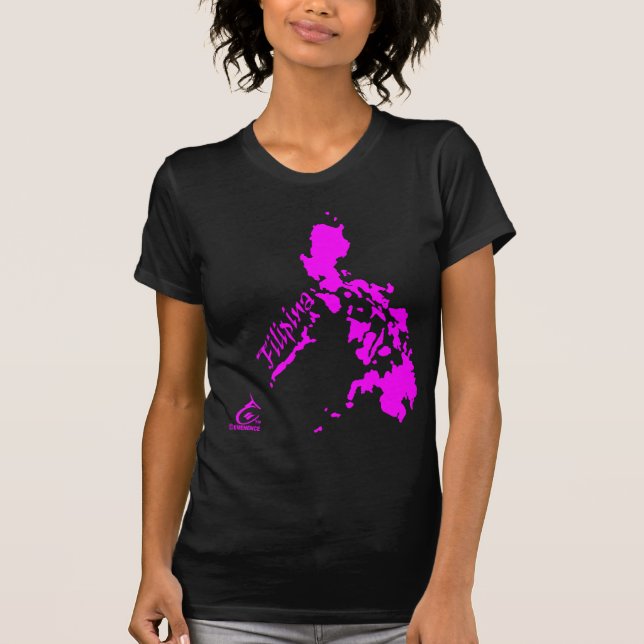 Filipina-philippinische Insel-Rosa T-Shirt (Vorderseite)