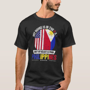 Filipino Amerikanisches Patriot Herz ist von den P T-Shirt