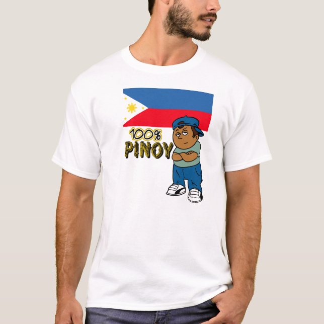 Filipino auf weißen T-Shirts (Vorderseite)