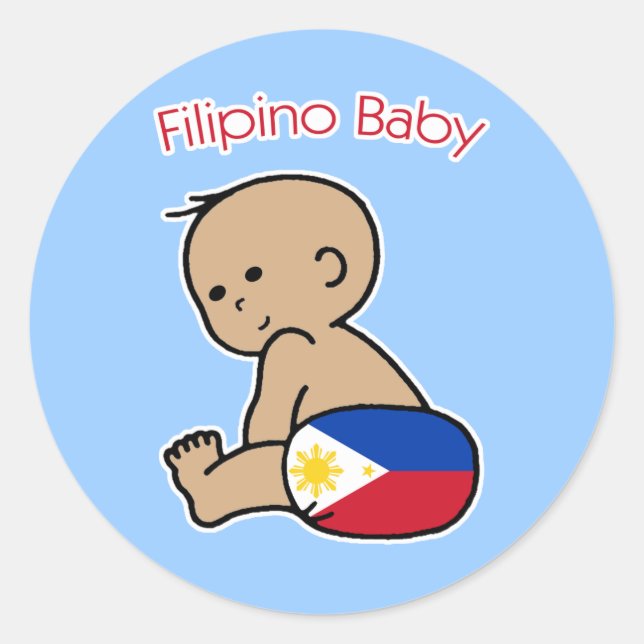 Filipino Baby Runder Aufkleber (Vorderseite)