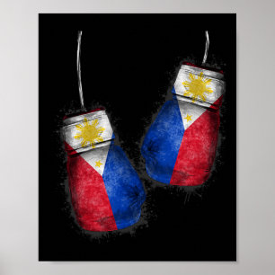 Filipino Boxers Shirt Fans Flag Gloves Philippinen Poster