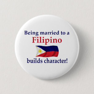 Filipino errichtet Charakter Button